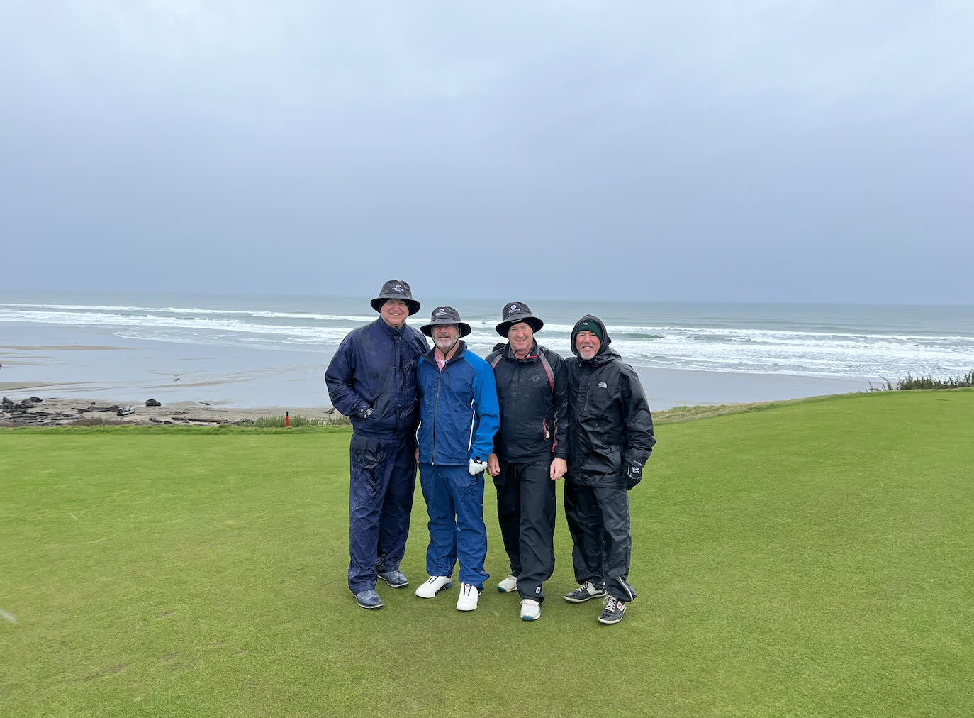 Foursome on a links course