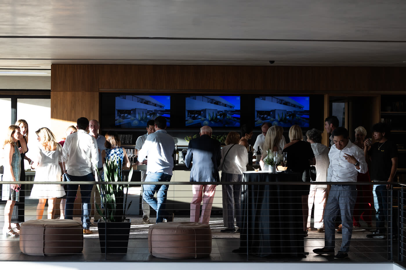 The estate bar in full swing