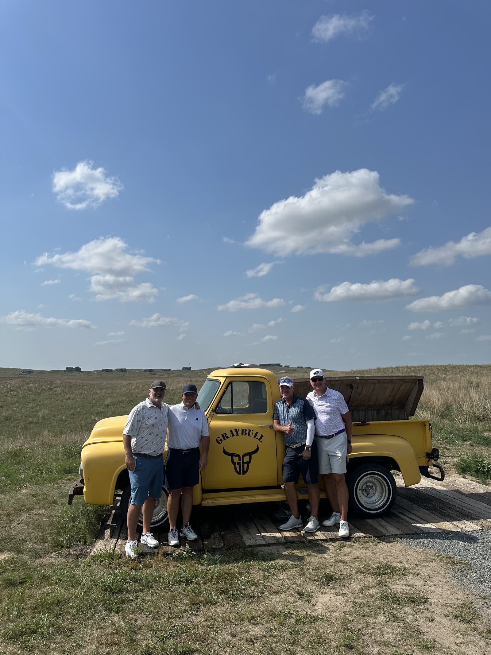 The group with the Gray Bull truck in Nebraska