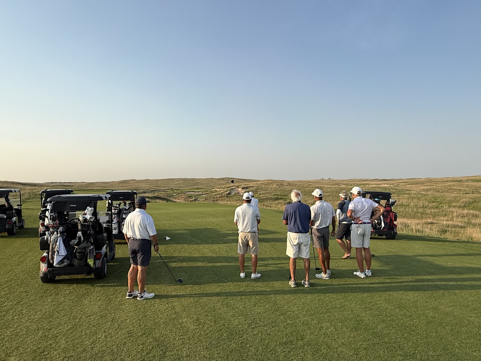 The group on the green at GrayBull, Nebraska