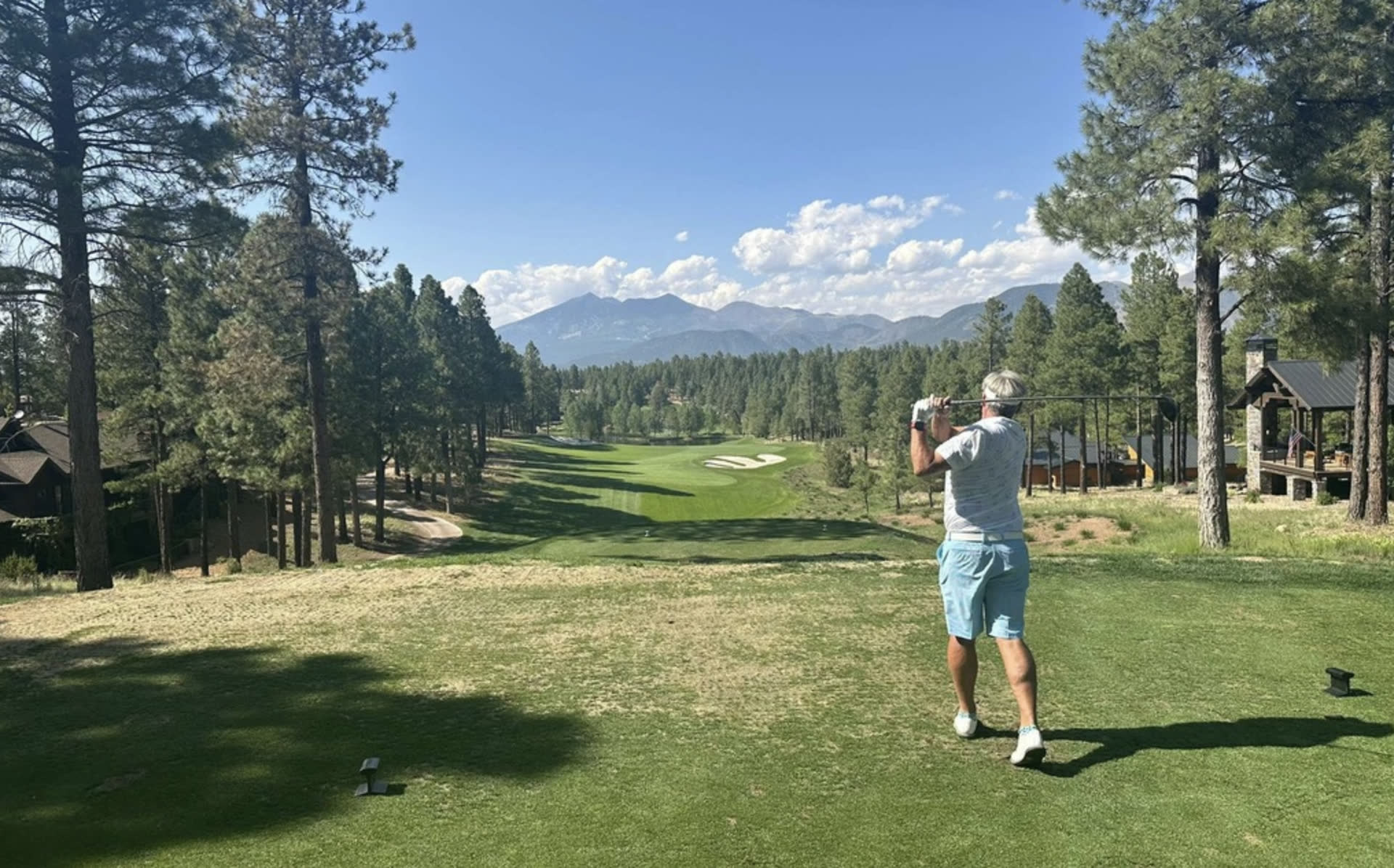 Mountain golf course at first light